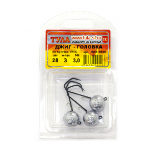 ТУЛА Джиг-головка на крючке VMC №3/0 (20гр)